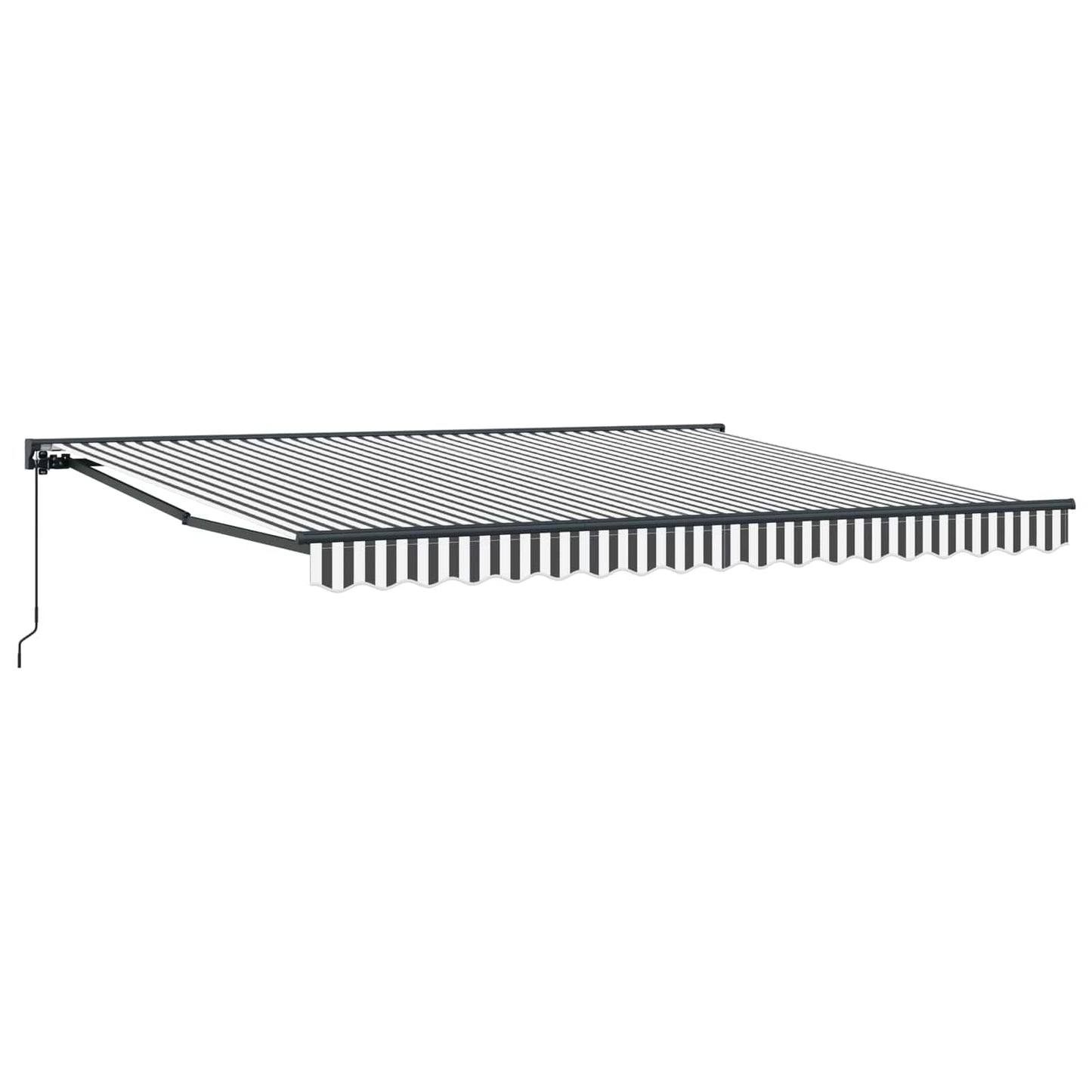 vidaXL Einziehbare Markise Anthrazit und Weiß 400 x 300 cm
