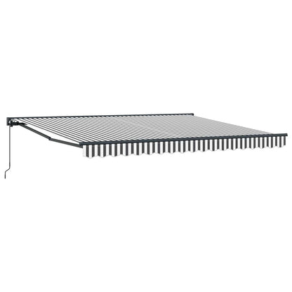 vidaXL Einziehbare Markise Anthrazit und Weiß 400 x 300 cm