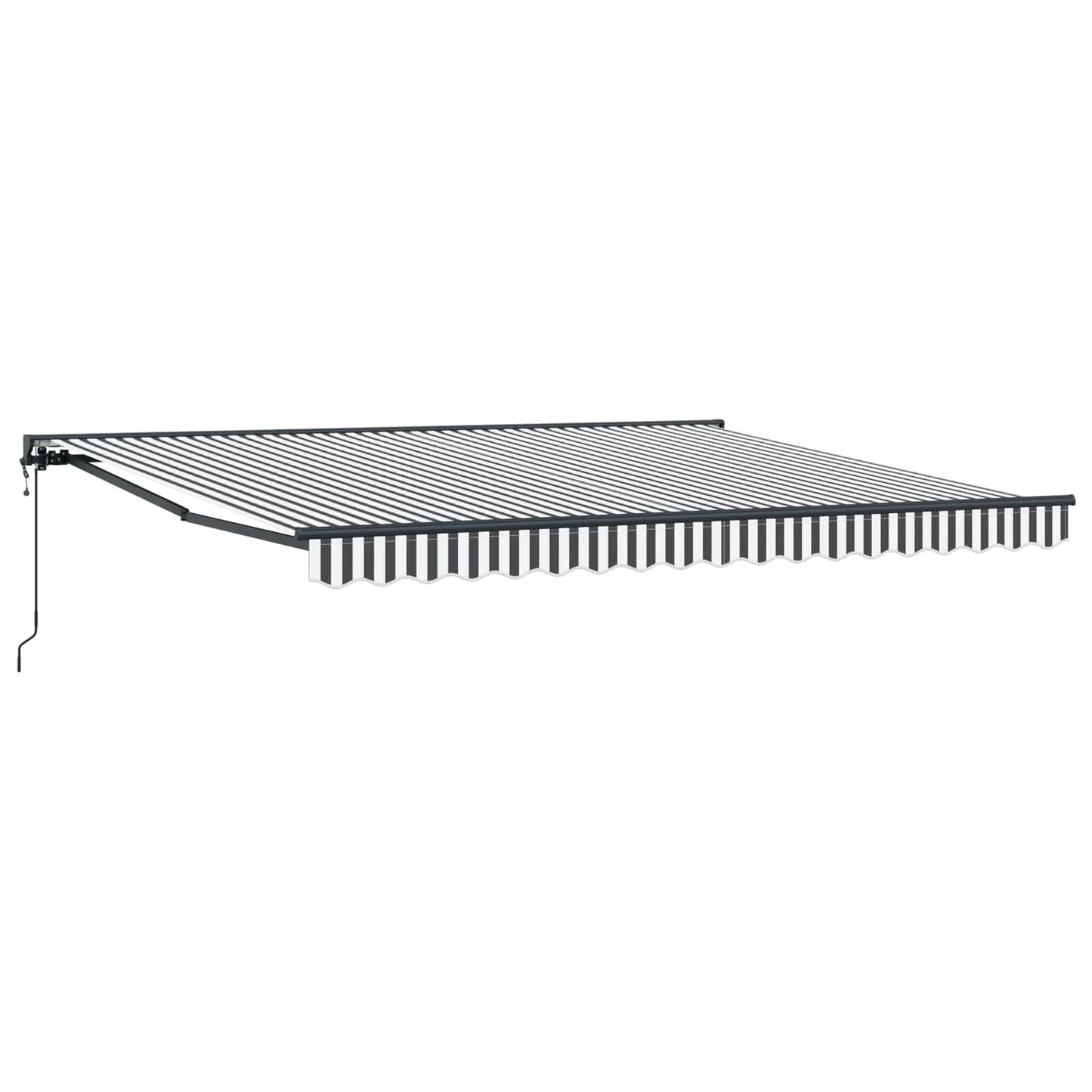 vidaXL Einziehbare Markise Anthrazit und Weiß 400 x 300 cm