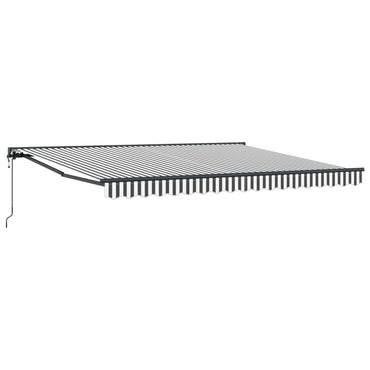 vidaXL Einziehbare Markise Anthrazit und Weiß 400 x 300 cm