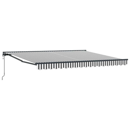 vidaXL Einziehbare Markise Anthrazit und Weiß 400 x 300 cm