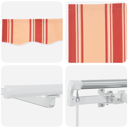 Einziehbare Markise mit Gelb und Orange 400 x 300 cm Stoff