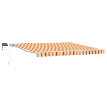 vidaXL Einziehbare Markise mit Gelb und Orange 400 x 300 cm Stoff