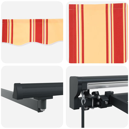 vidaXL Einziehbare Markise Mehrfarbig 400 x 300 cm
