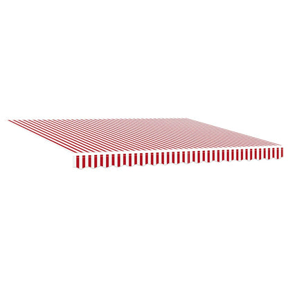 vidaXL Einziehbare Markise Rot und Weiß 400 x 300 cm Stoff