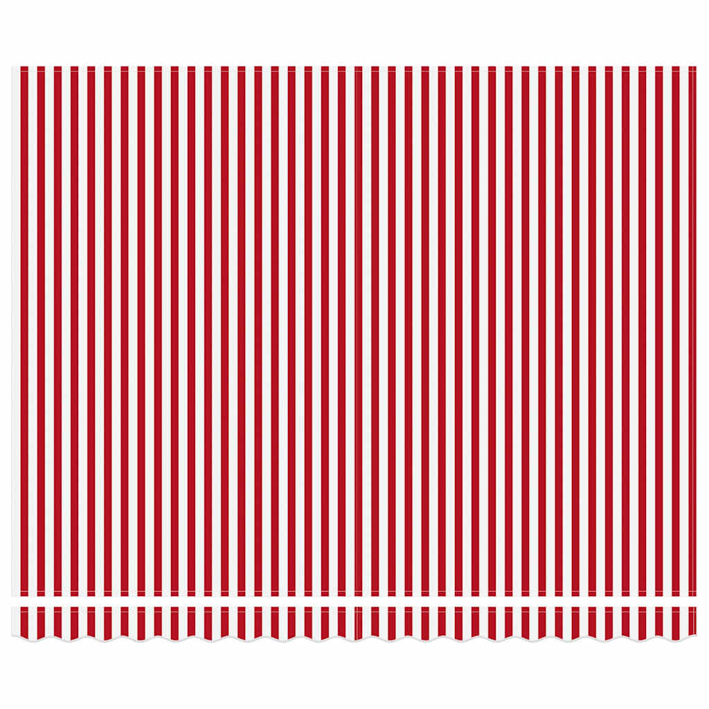 vidaXL Einziehbare Markise Rot und Weiß 400 x 300 cm Stoff und Metall