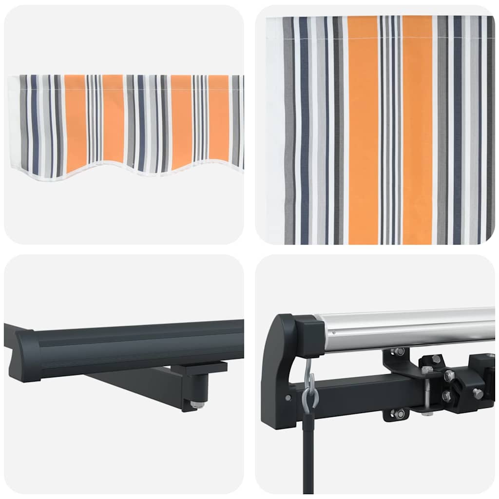 vidaXL Einziehbare Markise Mehrfarbig 400 x 300 cm Polyester und Stahl