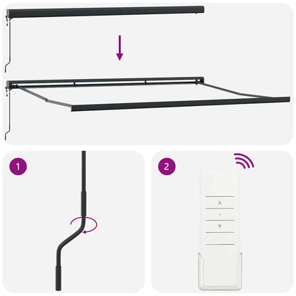 Markise Mehrfarbig 400 x 300 cm Polyester und Aluminium