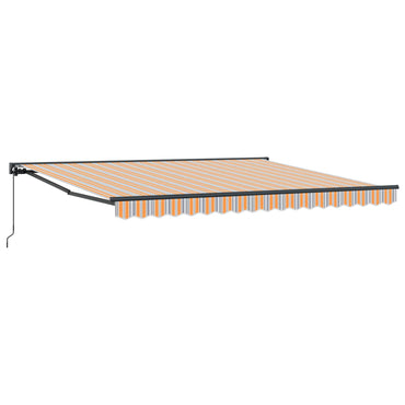vidaXL Einziehbare Markise Blau und Orange 400 x 300 cm