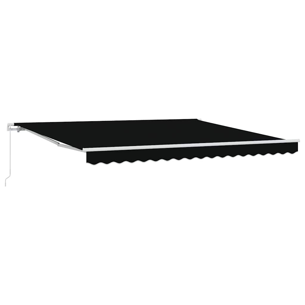 vidaXL Markise Schwarz Polyester und Metall