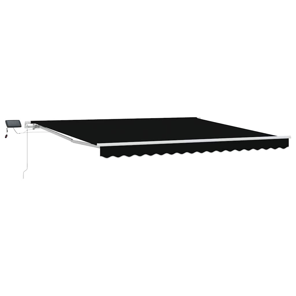 vidaXL Einziehbare Markise Schwarz 400 x 300 cm Stoff und Stahl
