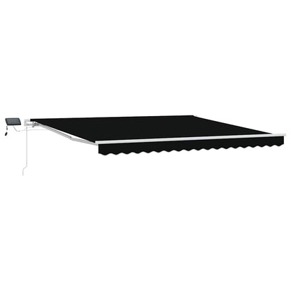vidaXL Einziehbare Markise Schwarz 400 x 300 cm Stoff und Stahl