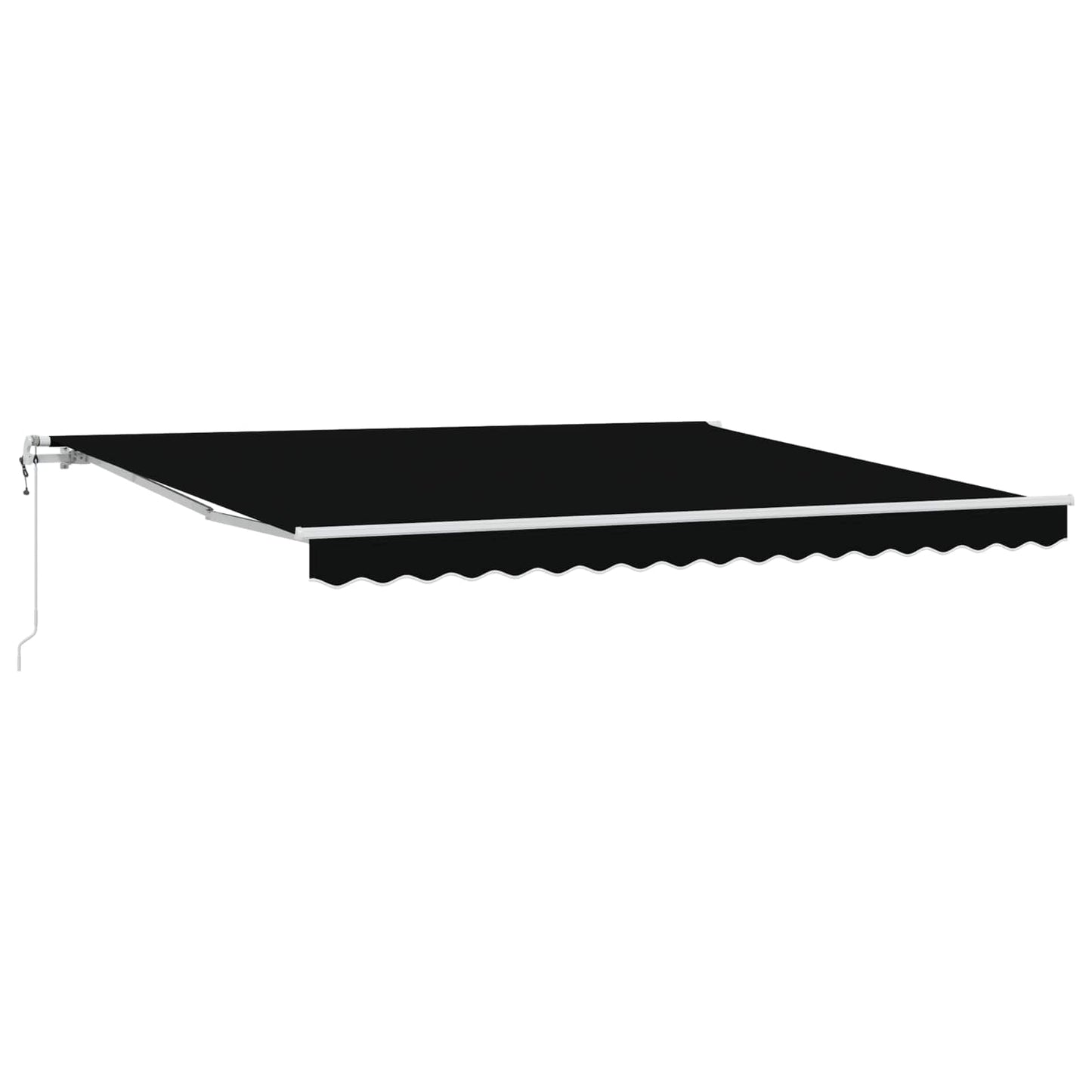 vidaXL Einziehbare Markise Schwarz 400 x 300 cm Stoff