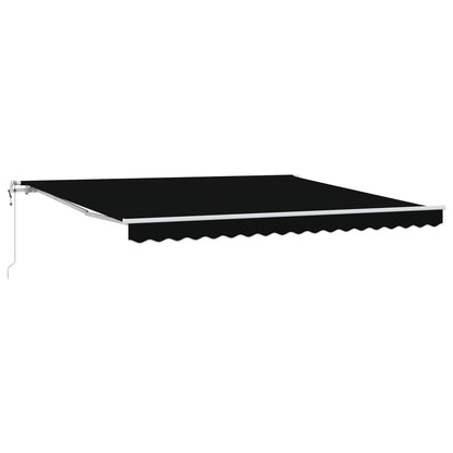 vidaXL Einziehbare Markise Schwarz 400 x 300 cm Stoff
