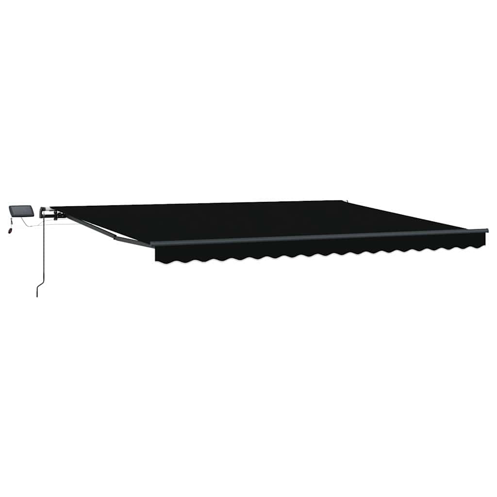 vidaXL Einziehbare Markise Schwarz 400 x 300 cm Stoff