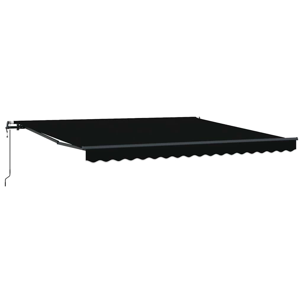 vidaXL Einziehbare Markise Schwarz 400 x 300 cm Stoff und Aluminium