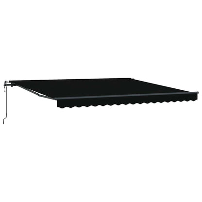 vidaXL Einziehbare Markise Schwarz 400 x 300 cm Stoff und Aluminium