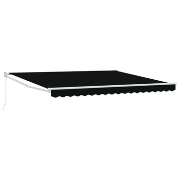 vidaXL Einziehbare Markise Schwarz 400 × 300 cm Polyester und Metall