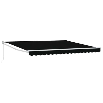 vidaXL Einziehbare Markise Schwarz 400 × 300 cm Polyester und Metall