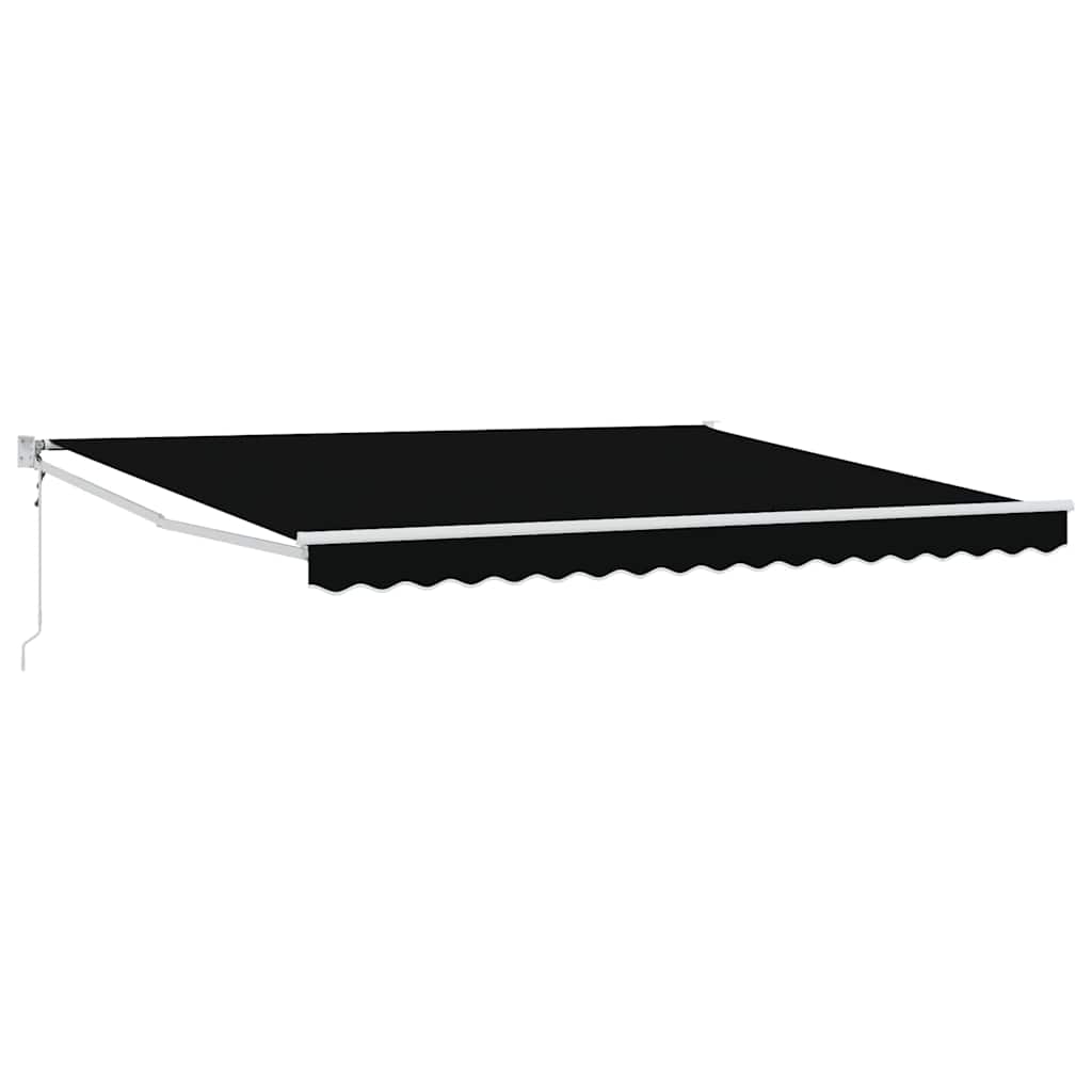 vidaXL Einziehbare Markise Schwarz 400 x 300 cm