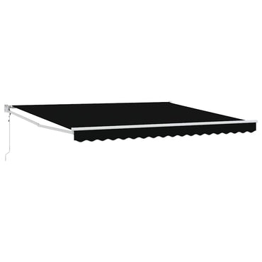 vidaXL Einziehbare Markise Schwarz 400 x 300 cm