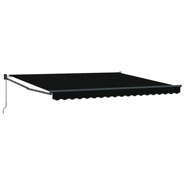 vidaXL Einziehbare Markise Schwarz 400 x 300 cm