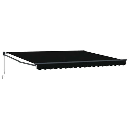 vidaXL Einziehbare Markise Schwarz 400 x 300 cm