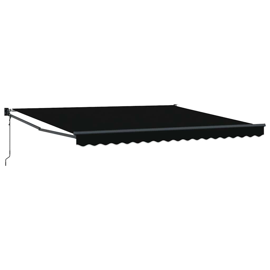 vidaXL Einziehbare Markise Schwarz 400 × 300 cm Polyester und Metall