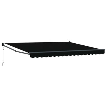 vidaXL Einziehbare Markise Schwarz 400 × 300 cm Polyester und Metall