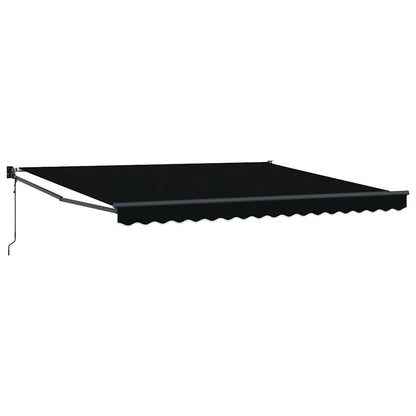 vidaXL Einziehbare Markise Schwarz 400 × 300 cm Polyester und Metall