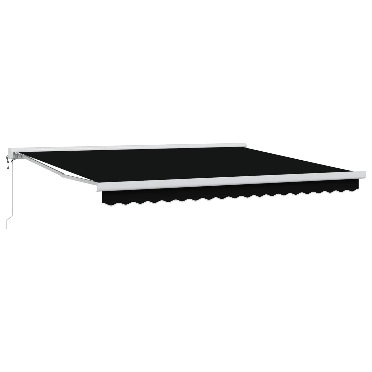 vidaXL Einziehbare Markise Schwarz 400 x 300 cm Stoff und Metall