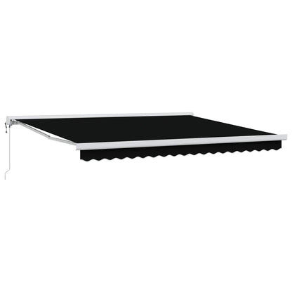 vidaXL Einziehbare Markise Schwarz 400 x 300 cm Stoff und Metall