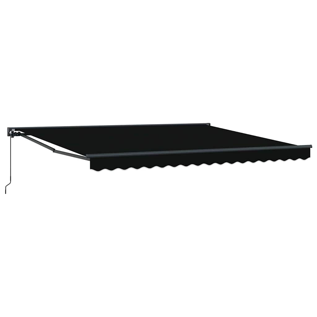 vidaXL Einziehbare Markise Schwarz 400 x 300 cm Polyester und Metall