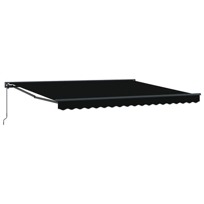vidaXL Einziehbare Markise Schwarz 400 x 300 cm Polyester und Metall