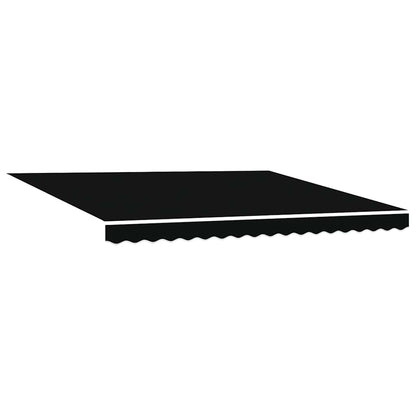 vidaXL Einziehbare Markise Schwarz 400 x 300 cm Polyester und Metall