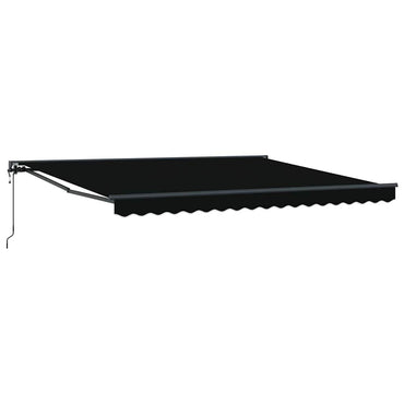 vidaXL Einziehbare Markise Schwarz 400 x 300 cm Polyester und Metall