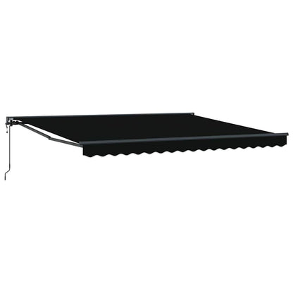 vidaXL Einziehbare Markise Schwarz 400 x 300 cm Polyester und Metall