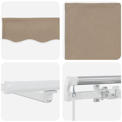 vidaXL Einziehbare Markise mit Beige 400 x 300 cm Stoff