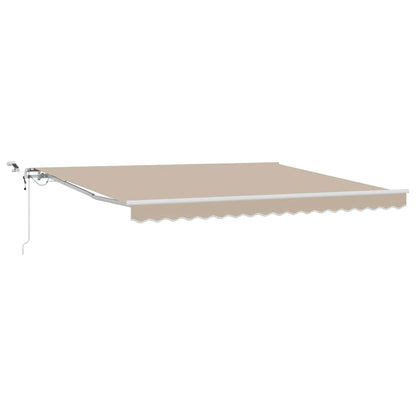 vidaXL Einziehbare Markise Beige 400 x 300 cm Stoff und Metall