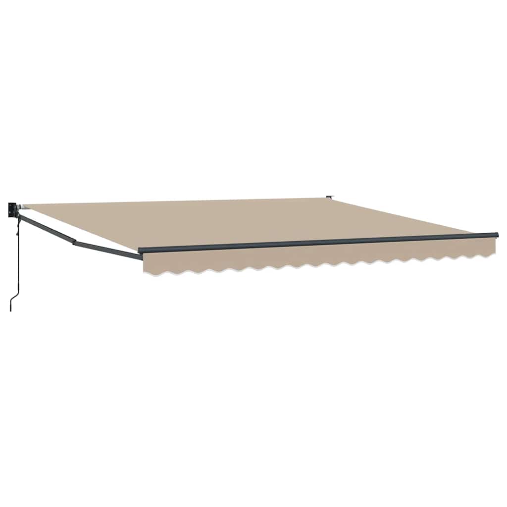 vidaXL Einziehbare Markise Beige 400 × 300 cm Polyester und Metall