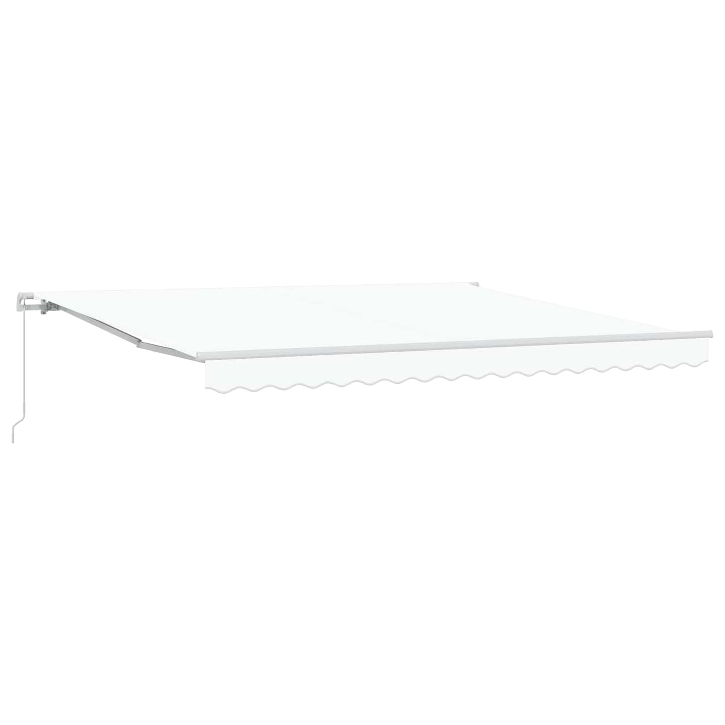 vidaXL Einziehbare Markise Weiß 400 x 300 cm Polyester und Aluminium