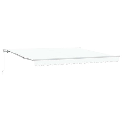 vidaXL Einziehbare Markise Weiß 400 x 300 cm Polyester und Aluminium