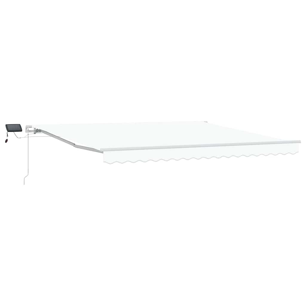 vidaXL Einziehbare Markise Weiß 400 x 300 cm Stoff und Stahl