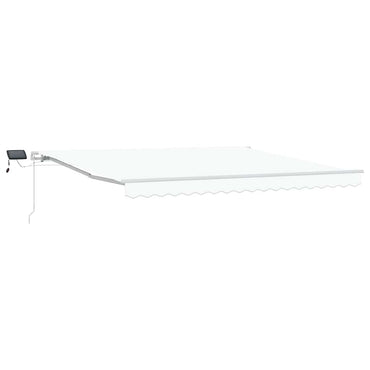 vidaXL Einziehbare Markise Weiß 400 x 300 cm Stoff und Stahl