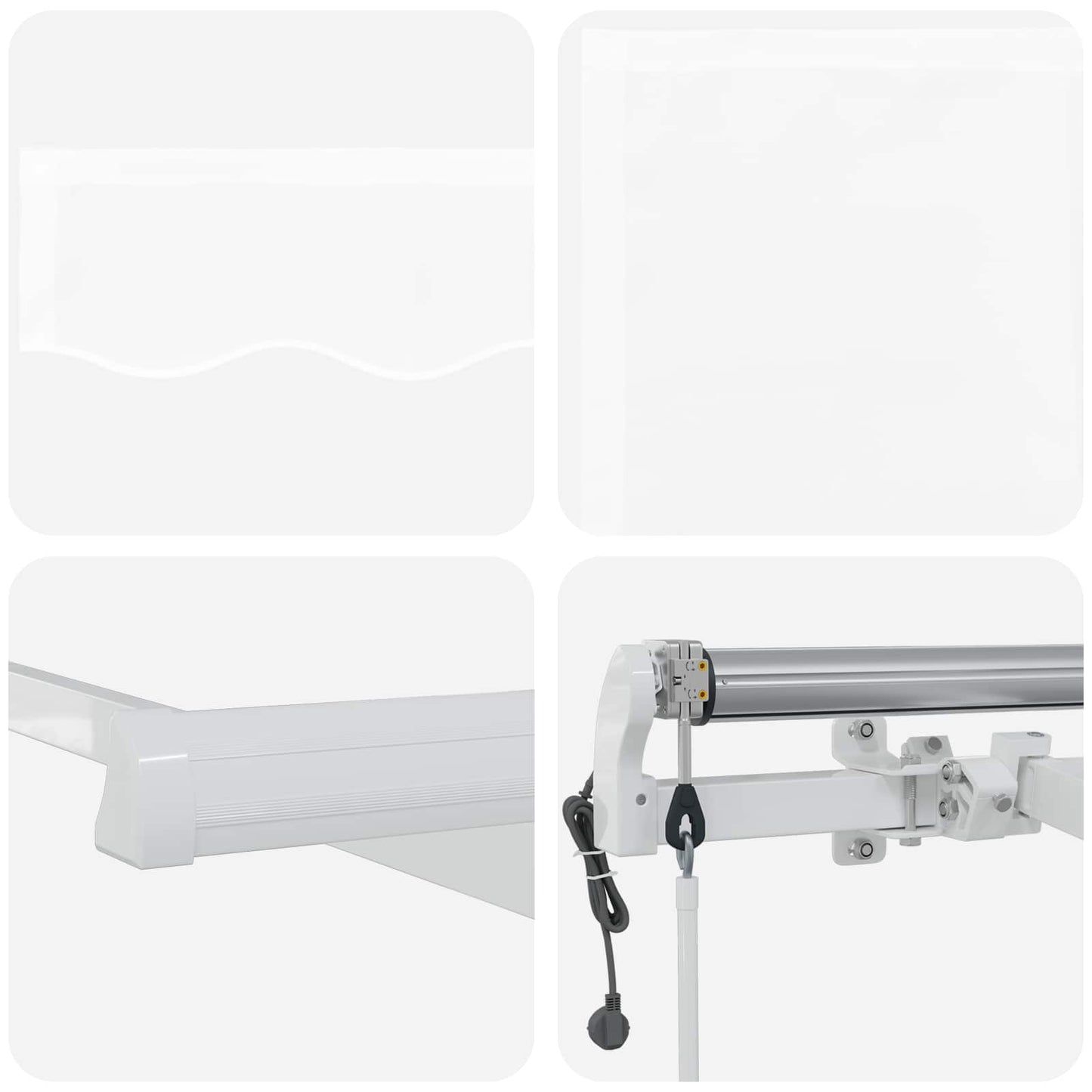 vidaXL Einziehbare Markise Weiß 400 x 300 cm Stoff