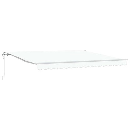 vidaXL Einziehbare Markise Weiß 400 x 300 cm Stoff