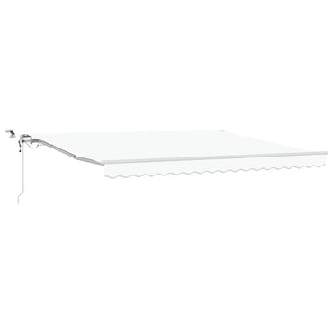 vidaXL Einziehbare Markise Weiß 400 x 300 cm Polyester und Metall