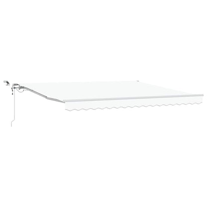 vidaXL Einziehbare Markise Weiß 400 x 300 cm Polyester und Metall