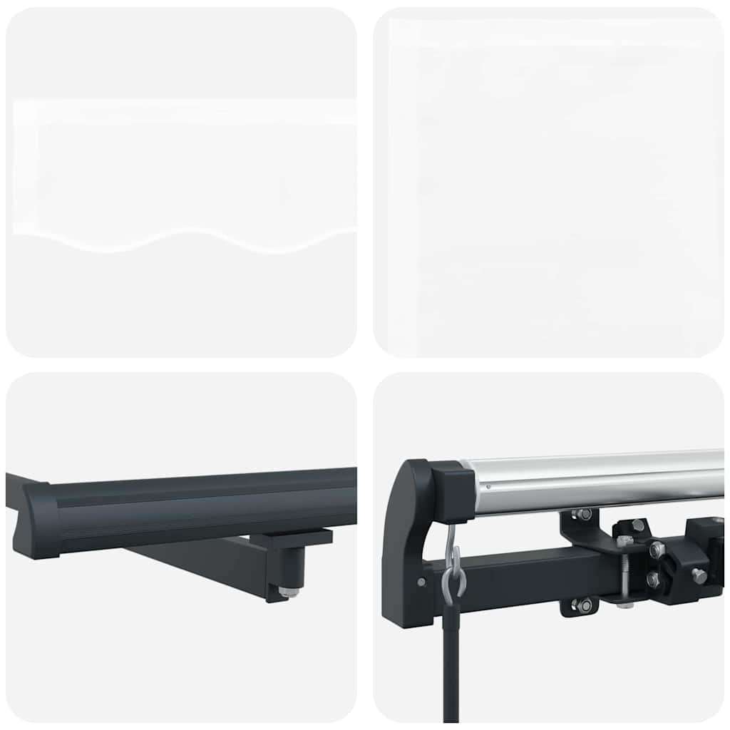 vidaXL Einziehbare Markise Weiß 400 x 300 cm Polyester und Stahl