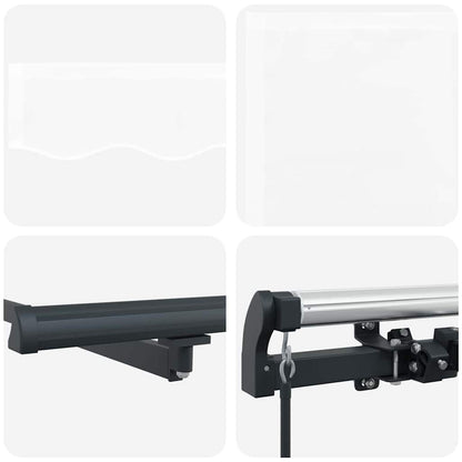 vidaXL Einziehbare Markise Weiß 400 x 300 cm Polyester und Stahl